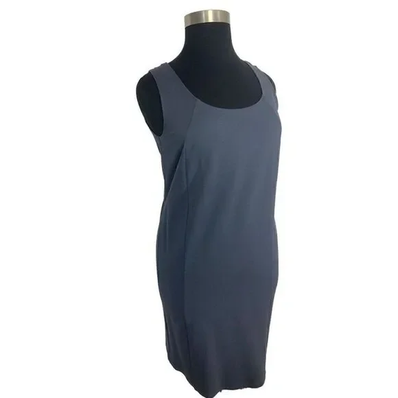 Q Neel 14 Gray Ivory Stripe Dress Set Art To Wear Lagenlook Sheer Wavy - Picture 5 of 7